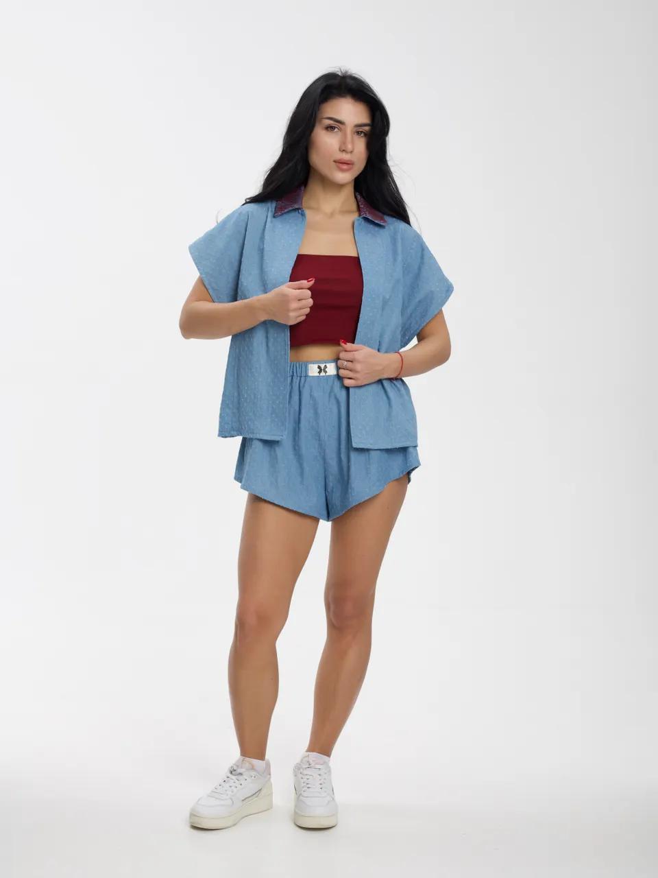 Дизайнерская  рубашка с коротким рукавом